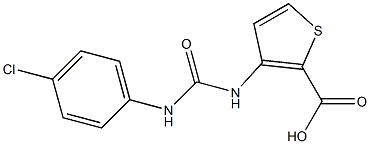 3-{[(4-chlorophenyl)carbamoyl]amino}thiophene-2-carboxylic acid Structure