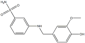 3-{[(4-hydroxy-3-methoxyphenyl)methyl]amino}benzene-1-sulfonamide Structure