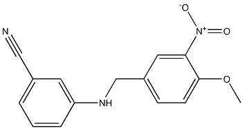 3-{[(4-methoxy-3-nitrophenyl)methyl]amino}benzonitrile 구조식 이미지