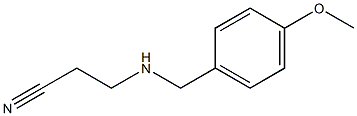 3-{[(4-methoxyphenyl)methyl]amino}propanenitrile Structure