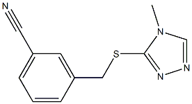 3-{[(4-methyl-4H-1,2,4-triazol-3-yl)sulfanyl]methyl}benzonitrile 구조식 이미지