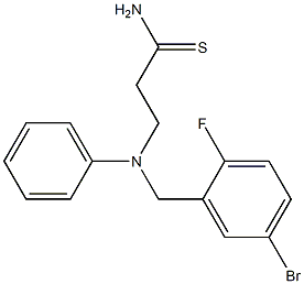 3-{[(5-bromo-2-fluorophenyl)methyl](phenyl)amino}propanethioamide 구조식 이미지