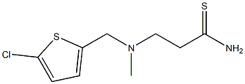 3-{[(5-chlorothiophen-2-yl)methyl](methyl)amino}propanethioamide Structure