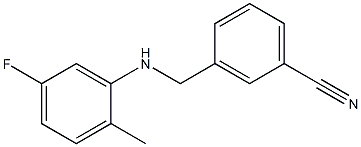 3-{[(5-fluoro-2-methylphenyl)amino]methyl}benzonitrile 구조식 이미지