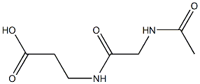 3-{[(acetylamino)acetyl]amino}propanoic acid Structure