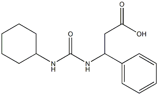 3-{[(cyclohexylamino)carbonyl]amino}-3-phenylpropanoic acid 구조식 이미지