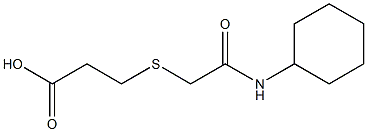 3-{[(cyclohexylcarbamoyl)methyl]sulfanyl}propanoic acid 구조식 이미지