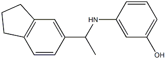 3-{[1-(2,3-dihydro-1H-inden-5-yl)ethyl]amino}phenol Structure
