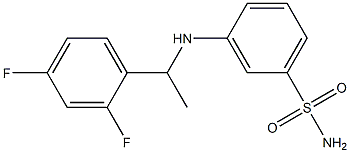 3-{[1-(2,4-difluorophenyl)ethyl]amino}benzene-1-sulfonamide Structure