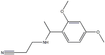 3-{[1-(2,4-dimethoxyphenyl)ethyl]amino}propanenitrile Structure