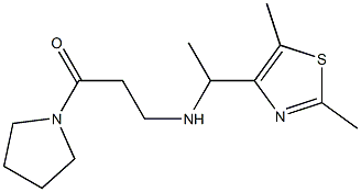 3-{[1-(2,5-dimethyl-1,3-thiazol-4-yl)ethyl]amino}-1-(pyrrolidin-1-yl)propan-1-one Structure