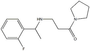 3-{[1-(2-fluorophenyl)ethyl]amino}-1-(pyrrolidin-1-yl)propan-1-one Structure