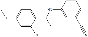 3-{[1-(2-hydroxy-4-methoxyphenyl)ethyl]amino}benzonitrile Structure