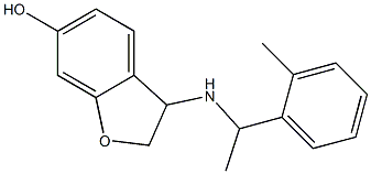 3-{[1-(2-methylphenyl)ethyl]amino}-2,3-dihydro-1-benzofuran-6-ol 구조식 이미지