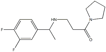 3-{[1-(3,4-difluorophenyl)ethyl]amino}-1-(pyrrolidin-1-yl)propan-1-one 구조식 이미지