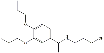 3-{[1-(3,4-dipropoxyphenyl)ethyl]amino}propan-1-ol 구조식 이미지