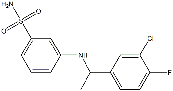 3-{[1-(3-chloro-4-fluorophenyl)ethyl]amino}benzene-1-sulfonamide Structure