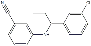 3-{[1-(3-chlorophenyl)propyl]amino}benzonitrile 구조식 이미지