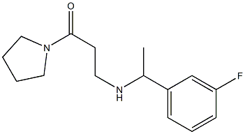 3-{[1-(3-fluorophenyl)ethyl]amino}-1-(pyrrolidin-1-yl)propan-1-one Structure