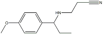 3-{[1-(4-methoxyphenyl)propyl]amino}propanenitrile Structure