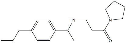 3-{[1-(4-propylphenyl)ethyl]amino}-1-(pyrrolidin-1-yl)propan-1-one Structure