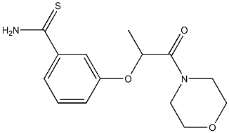 3-{[1-(morpholin-4-yl)-1-oxopropan-2-yl]oxy}benzene-1-carbothioamide 구조식 이미지