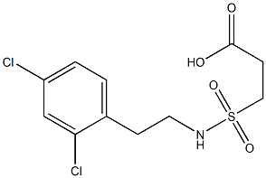 3-{[2-(2,4-dichlorophenyl)ethyl]sulfamoyl}propanoic acid 구조식 이미지