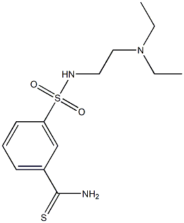 3-{[2-(diethylamino)ethyl]sulfamoyl}benzene-1-carbothioamide 구조식 이미지