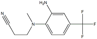 3-{[2-amino-4-(trifluoromethyl)phenyl](methyl)amino}propanenitrile 구조식 이미지