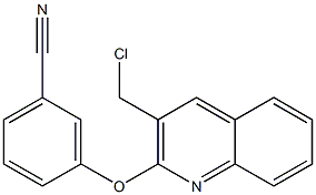 3-{[3-(chloromethyl)quinolin-2-yl]oxy}benzonitrile 구조식 이미지