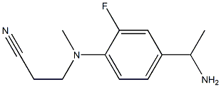 3-{[4-(1-aminoethyl)-2-fluorophenyl](methyl)amino}propanenitrile 구조식 이미지