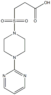 3-{[4-(pyrimidin-2-yl)piperazine-1-]sulfonyl}propanoic acid 구조식 이미지