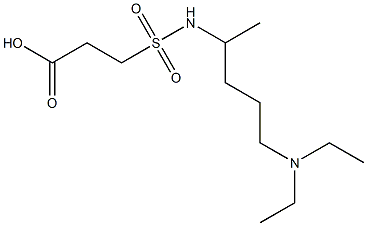3-{[5-(diethylamino)pentan-2-yl]sulfamoyl}propanoic acid Structure