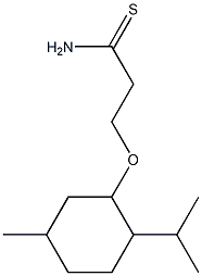 3-{[5-methyl-2-(propan-2-yl)cyclohexyl]oxy}propanethioamide Structure