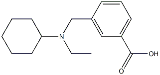 3-{[cyclohexyl(ethyl)amino]methyl}benzoic acid 구조식 이미지