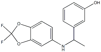 3-{1-[(2,2-difluoro-2H-1,3-benzodioxol-5-yl)amino]ethyl}phenol 구조식 이미지