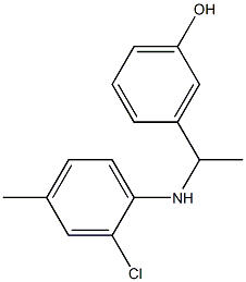 3-{1-[(2-chloro-4-methylphenyl)amino]ethyl}phenol Structure
