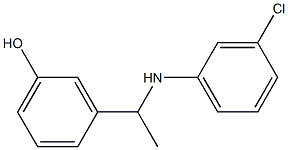 3-{1-[(3-chlorophenyl)amino]ethyl}phenol Structure
