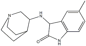 3-{1-azabicyclo[2.2.2]octan-3-ylamino}-5-methyl-2,3-dihydro-1H-indol-2-one 구조식 이미지