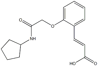 3-{2-[(cyclopentylcarbamoyl)methoxy]phenyl}prop-2-enoic acid 구조식 이미지