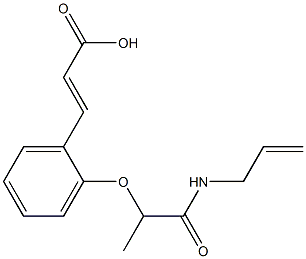 3-{2-[1-(prop-2-en-1-ylcarbamoyl)ethoxy]phenyl}prop-2-enoic acid 구조식 이미지