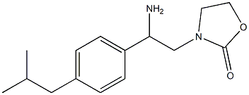 3-{2-amino-2-[4-(2-methylpropyl)phenyl]ethyl}-1,3-oxazolidin-2-one 구조식 이미지