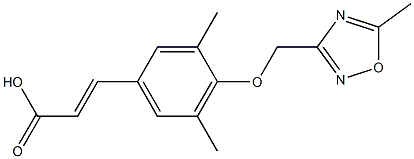3-{3,5-dimethyl-4-[(5-methyl-1,2,4-oxadiazol-3-yl)methoxy]phenyl}prop-2-enoic acid Structure