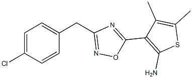 3-{3-[(4-chlorophenyl)methyl]-1,2,4-oxadiazol-5-yl}-4,5-dimethylthiophen-2-amine Structure