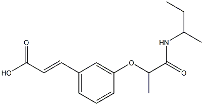 3-{3-[1-(butan-2-ylcarbamoyl)ethoxy]phenyl}prop-2-enoic acid Structure