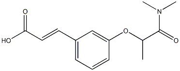 3-{3-[1-(dimethylcarbamoyl)ethoxy]phenyl}prop-2-enoic acid Structure