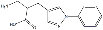 3-amino-2-[(1-phenyl-1H-pyrazol-4-yl)methyl]propanoic acid 구조식 이미지