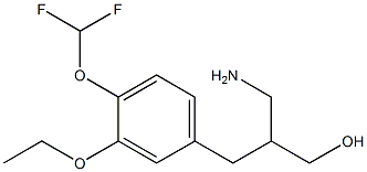 3-amino-2-{[4-(difluoromethoxy)-3-ethoxyphenyl]methyl}propan-1-ol 구조식 이미지