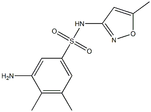 3-amino-4,5-dimethyl-N-(5-methyl-1,2-oxazol-3-yl)benzene-1-sulfonamide Structure