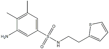 3-amino-4,5-dimethyl-N-[2-(thiophen-2-yl)ethyl]benzene-1-sulfonamide 구조식 이미지